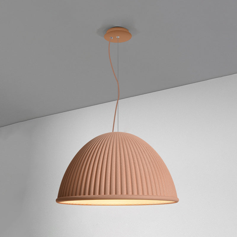 1 Light Bowl Hanging Pendant Modern Macaron Style Resin Hanging Lighting for Living Room