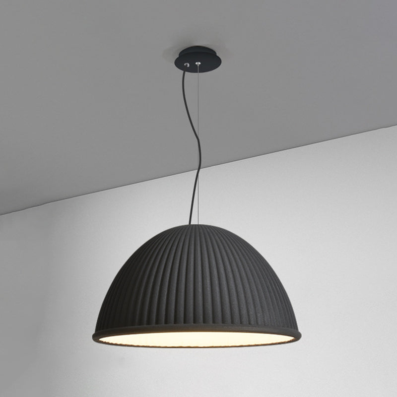 1 Light Bowl Hanging Pendant Modern Macaron Style Resin Hanging Lighting for Living Room