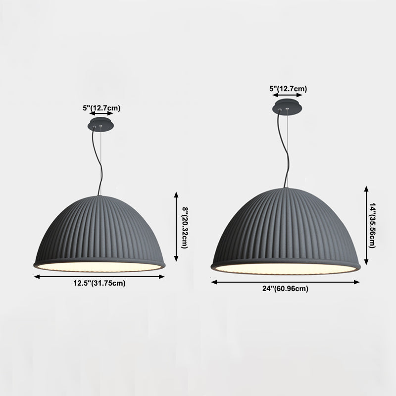 1 Light Bowl Hanging Pendant Modern Macaron Style Resin Hanging Lighting for Living Room
