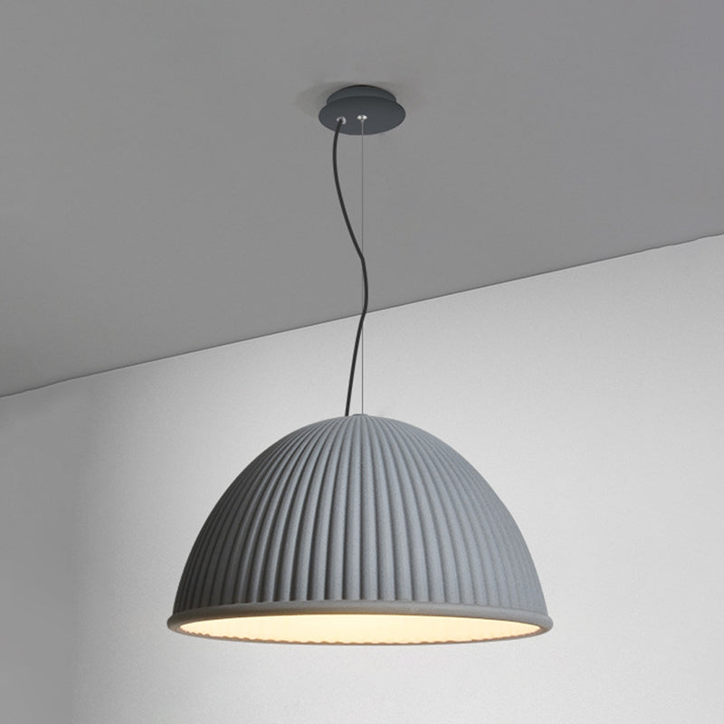 1 Light Bowl Hanging Pendant Modern Macaron Style Resin Hanging Lighting for Living Room