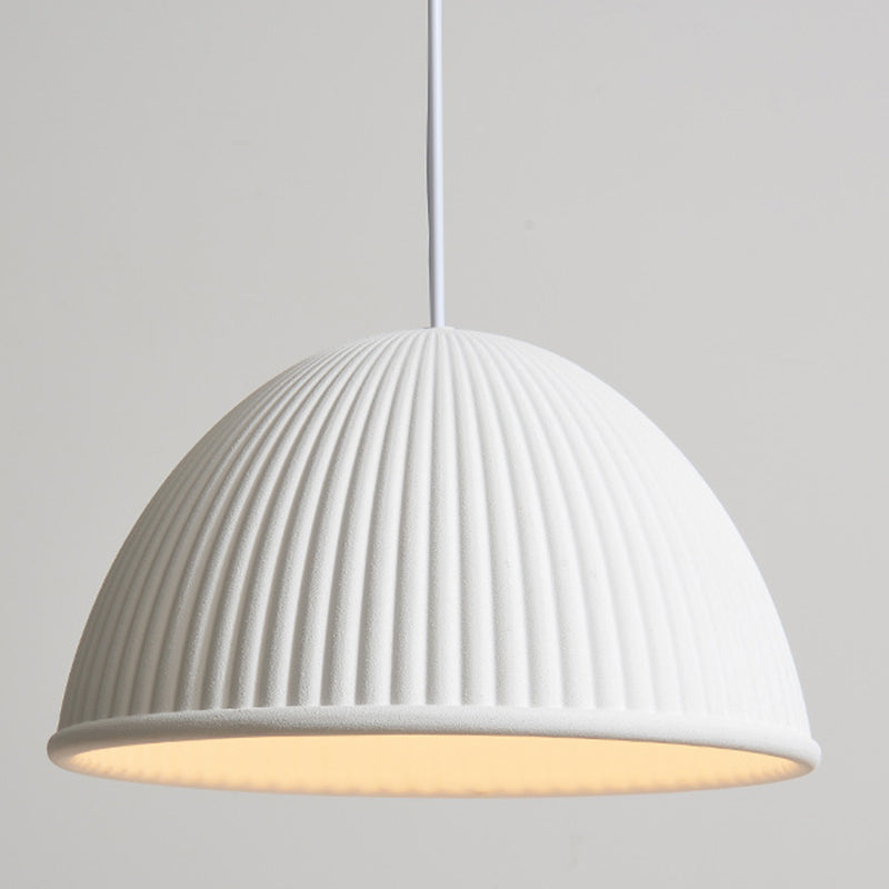 1 Light Bowl Hanging Pendant Modern Macaron Style Resin Hanging Lighting for Living Room