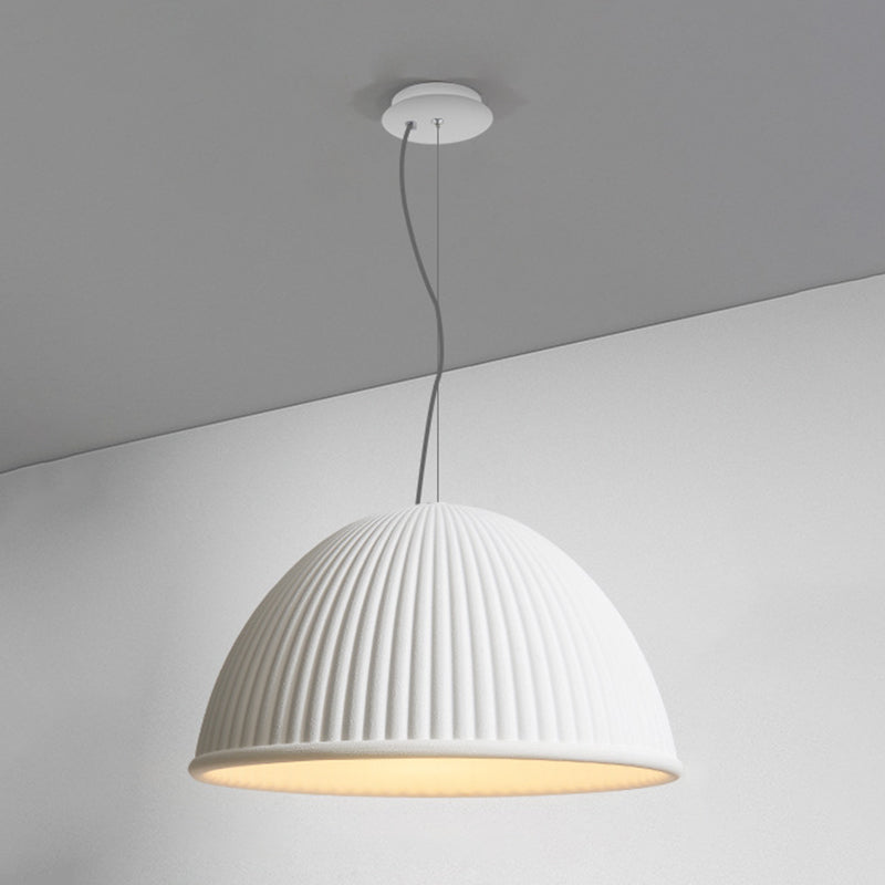 1 Light Bowl Hanging Pendant Modern Macaron Style Resin Hanging Lighting for Living Room