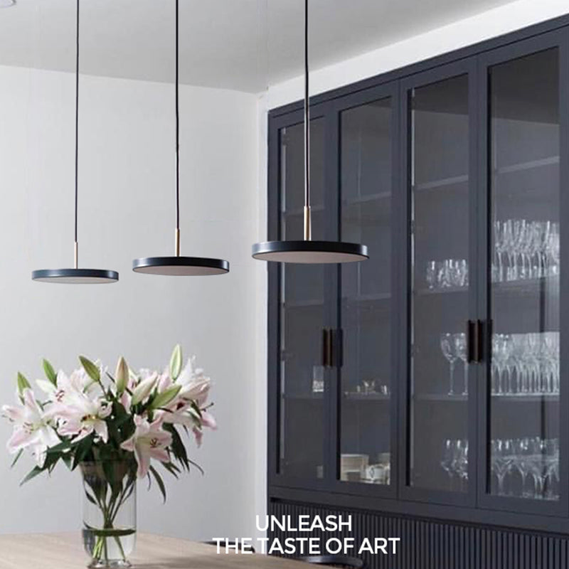 Forme circulaire de style moderne Hanging Light Metal 1 Light Hanging Lamping for Restaurant