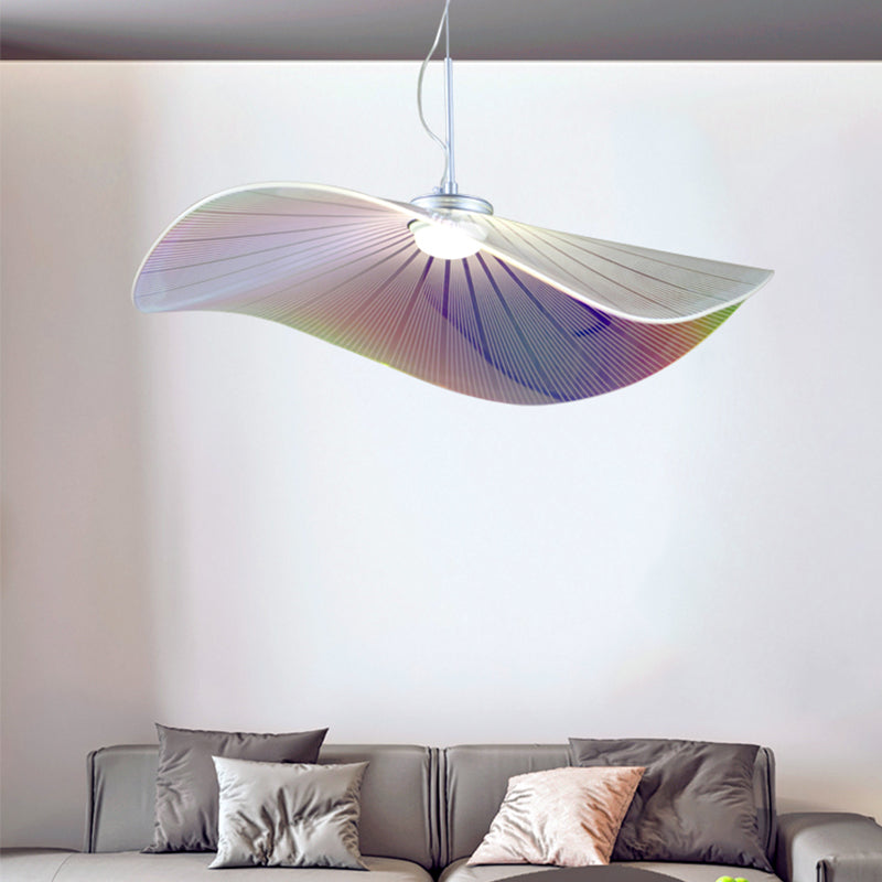 Nordique Acrylique suspendu Pendre Lotus Lotus Leaf 1-Light Drop Pendentif For Bar