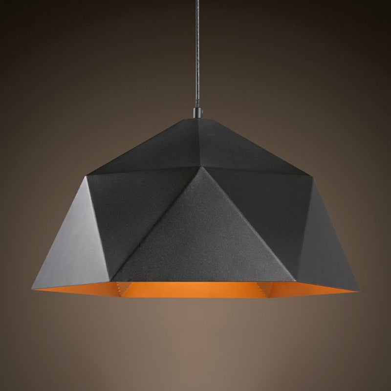 Ciotola illuminazione appesa in stile industriale metallo 1 lampada a sospensione leggera per letto