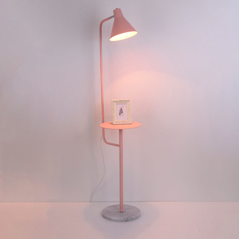 Geometric Metal Floor Lamp Modern Nordic Macarons Single Light Floor Lamp Fixture