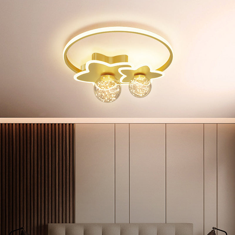 Metal Shade Ceiling Light Fixture Simplicity-Style LED Ceiling Mount Lighting for Bedroom