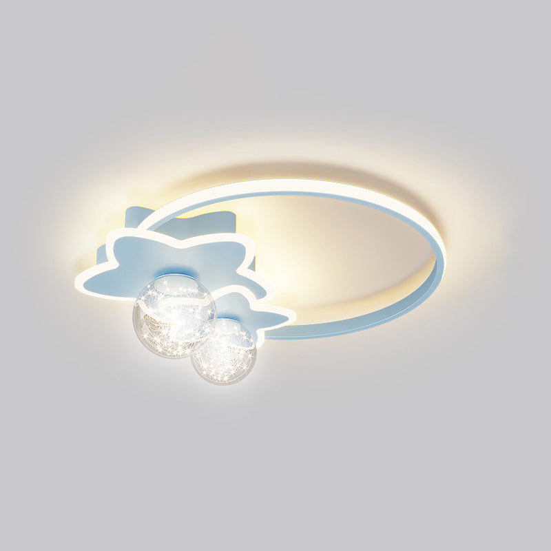 Plafondlamp met metalen kap, eenvoud-stijl LED-plafondmontageverlichting voor slaapkamer