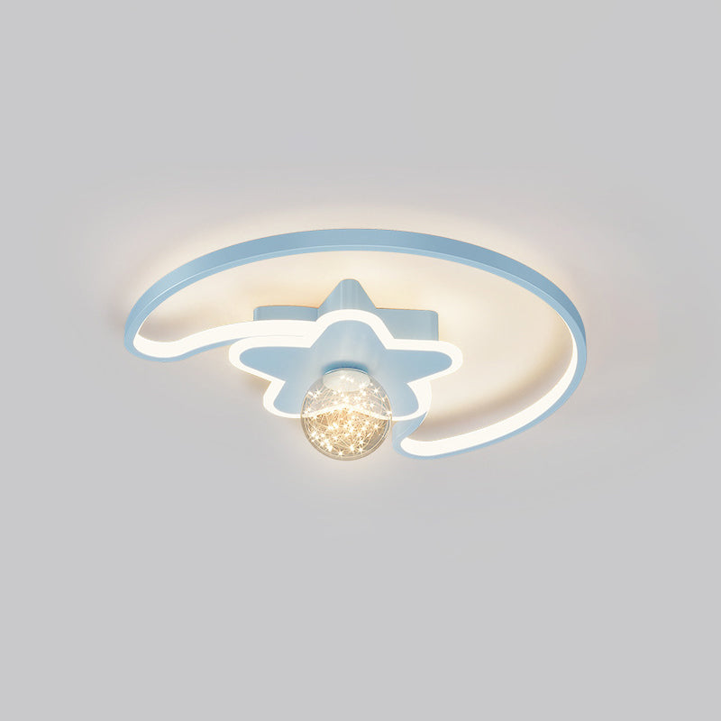 Metal Shade Ceiling Light Fixture Simplicity-Style LED Ceiling Mount Lighting for Bedroom