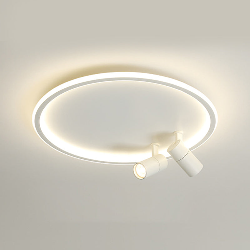 Circle Ceiling Light Fixture Minimalist Style Metal LED Ceiling Mount Lighting