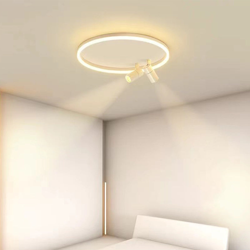 Circle Ceiling Light Fixture Minimalist Style Metal LED Ceiling Mount Lighting