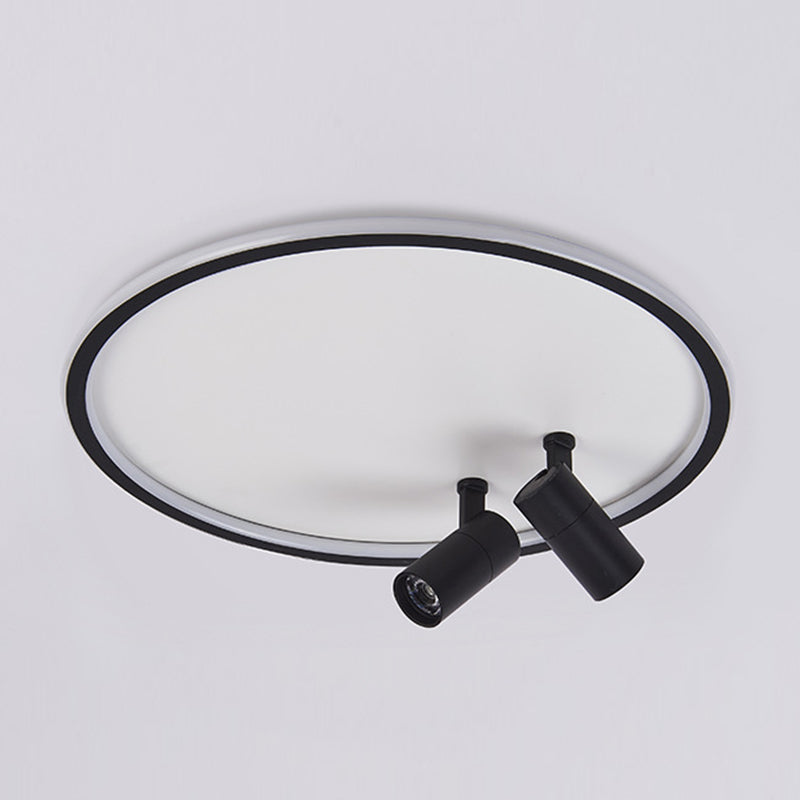 Circle Ceiling Light Fixture Minimalist Style Metal LED Ceiling Mount Lighting