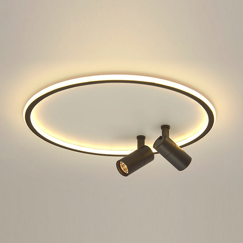 Luces de techo de círculo de luz de techo de metal de estilo minimalista