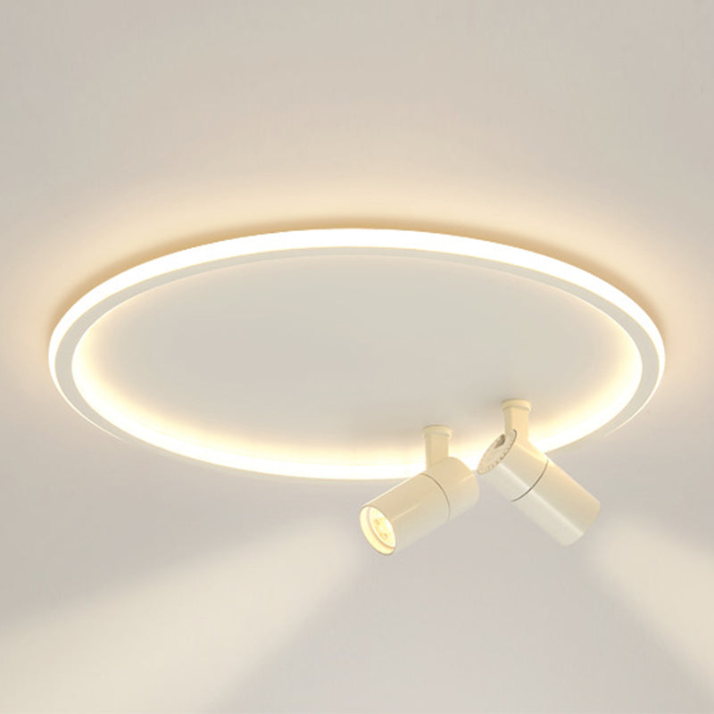 Circle Ceiling Light Fixture Minimalist Style Metal LED Ceiling Mount Lighting
