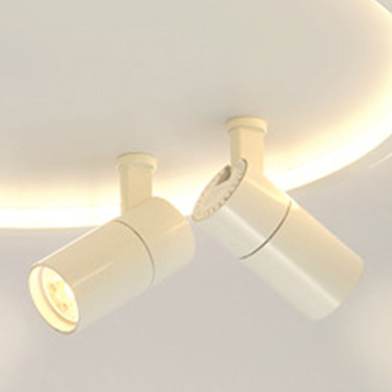 Circle Ceiling Light Fixture Minimalist Style Metal LED Ceiling Mount Lighting