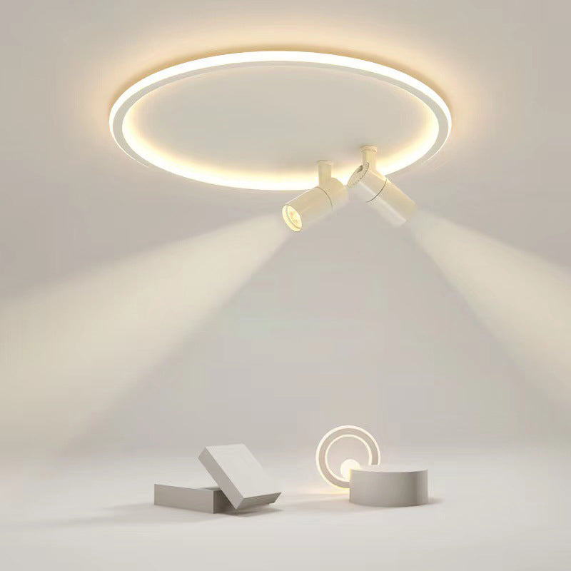 Circle Ceiling Light Fixture Minimalist Style Metal LED Ceiling Mount Lighting