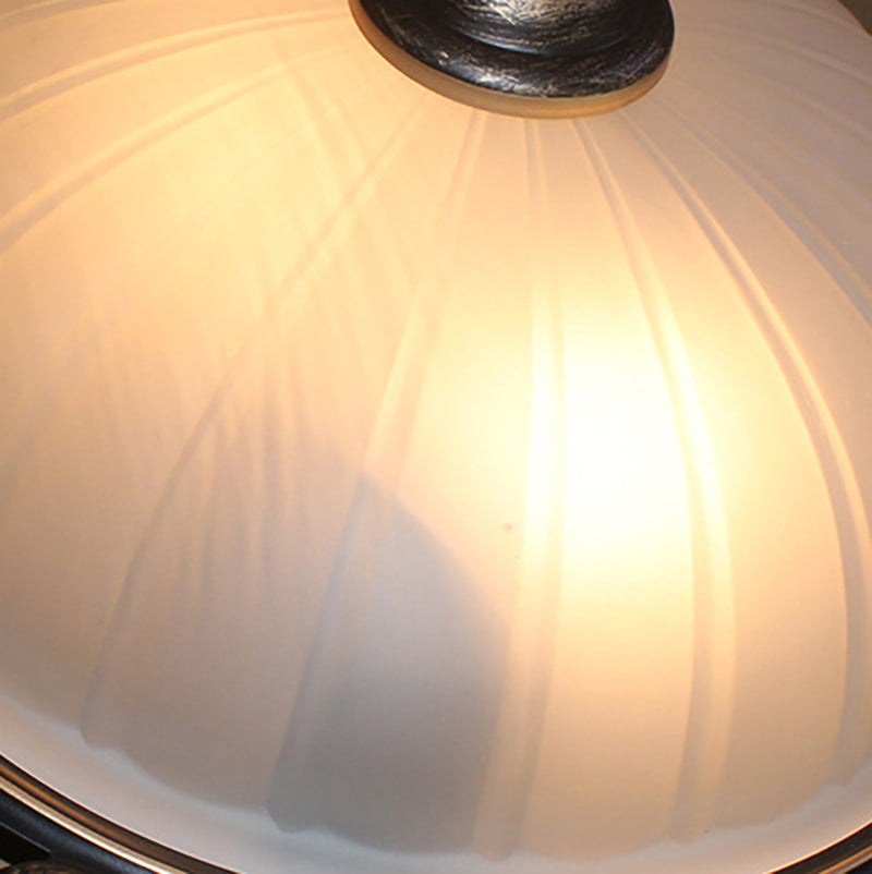 Traditional Flush Mount Ceiling Light Bowl Ceiling Flush Mount Light with Glass Shade