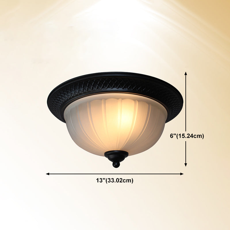 Tradizionale Flush Mount Massimale Light Bowl Massimale Flush Monte Light con vetro Shade