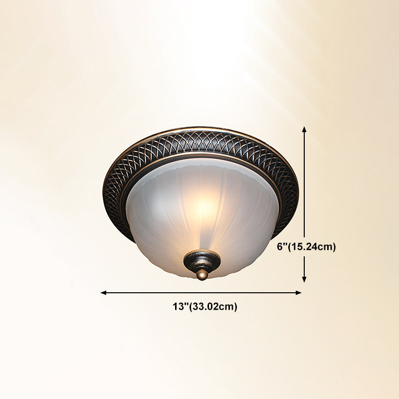 Tradizionale Flush Mount Massimale Light Bowl Massimale Flush Monte Light con vetro Shade