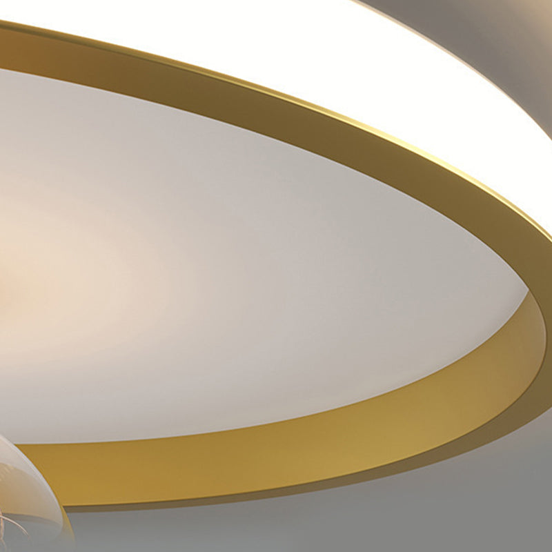 Dispositivo de luz de montaje de techo de LED nórdico de iluminación de techo geométrico con Shade de vidrio