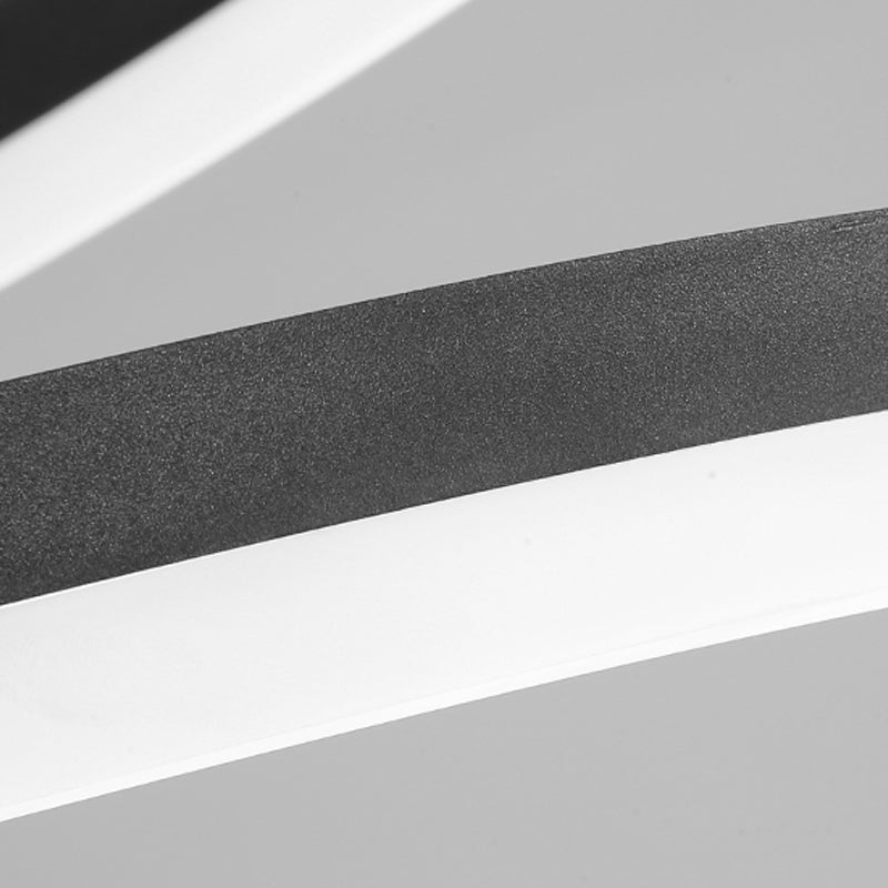 Twisted Strip Shape Pendant Lighting Nordic-Style LED Metal Suspension Light