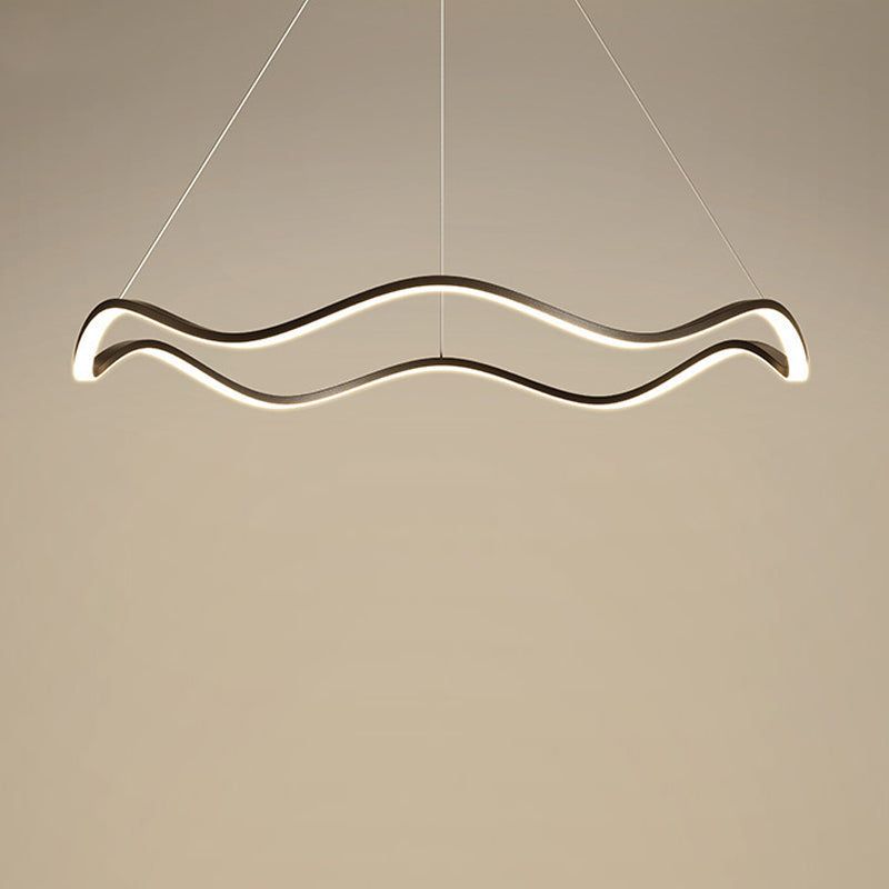 Nordic Twist Ceiling Hanging Light Metal LED Hanging Lamp for Dining Room