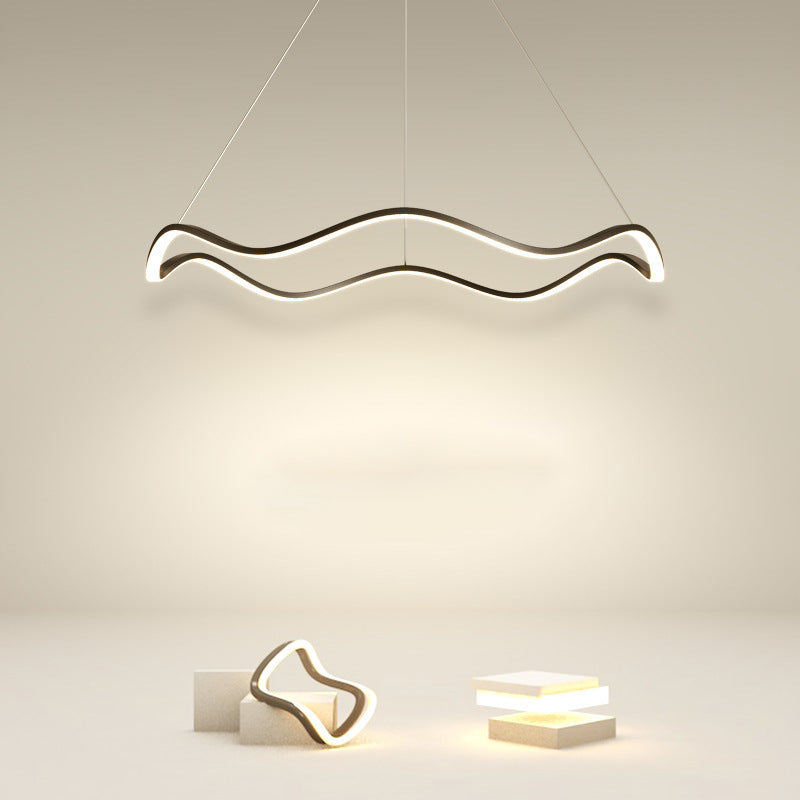 Nordic Twist Ceiling Hanging Light Metal LED Hanging Lamp for Dining Room