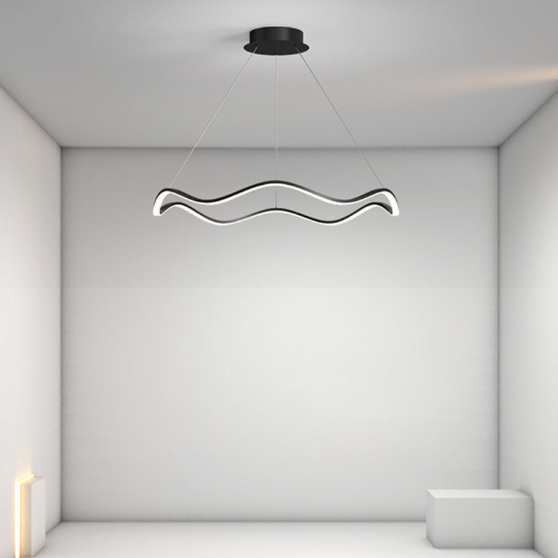 Nordic Twist Ceiling Hanging Light Metal LED Hanging Lamp for Dining Room