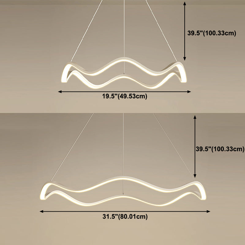 Nordic Twist Ceiling Hanging Light Metal LED Hanging Lamp for Dining Room