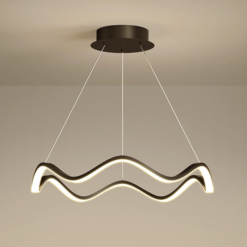 Nordic Twist Ceiling Hanging Light Metal LED Hanging Lamp for Dining Room