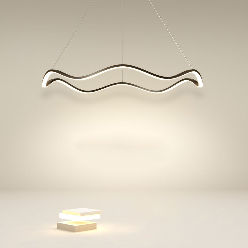 Nordic Twist Ceiling Hanging Light Metal LED Hanging Lamp for Dining Room