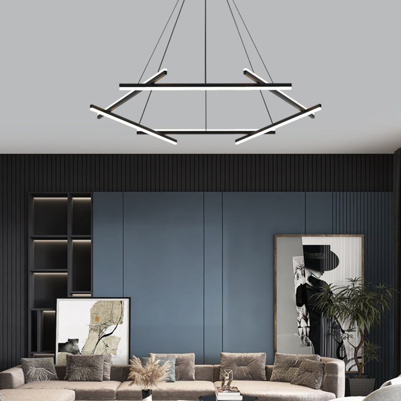 Simple Metal Suspension Light Modern-Style LED Pendant Lighting Fixture
