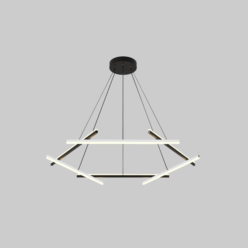 Simple Metal Suspension Light Modern-Style LED Pendant Lighting Fixture