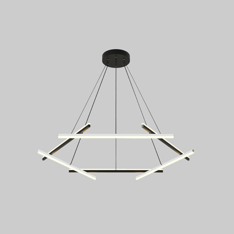 Simple Metal Suspension Light Modern-Style LED Pendant Lighting Fixture