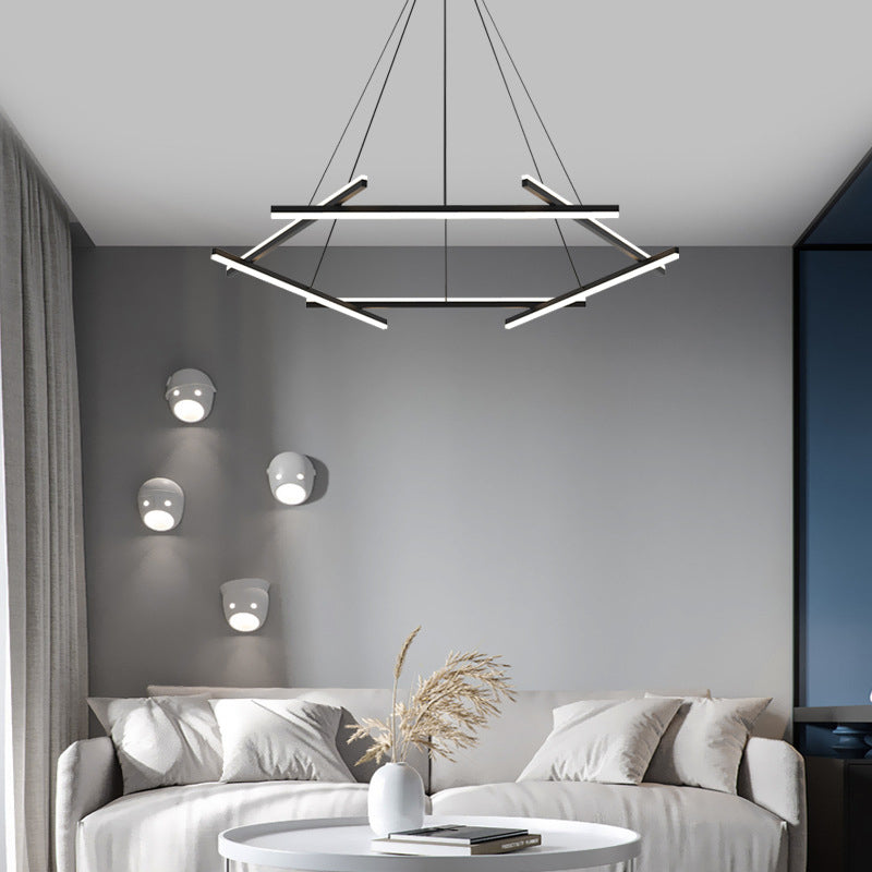 Simple Metal Suspension Light Modern-Style LED Pendant Lighting Fixture