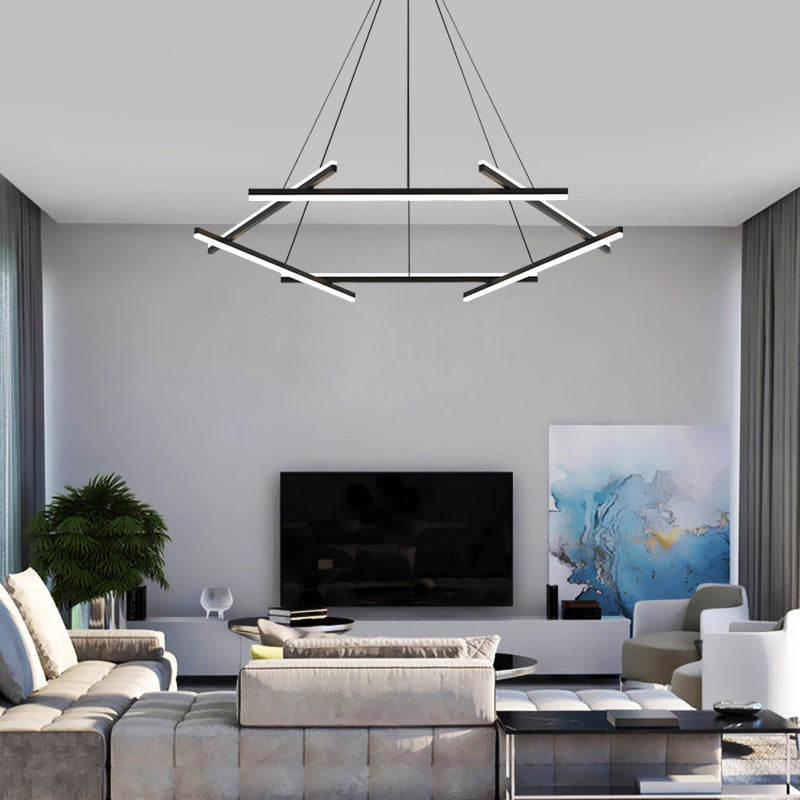 Simple Metal Suspension Light Modern-Style LED Pendant Lighting Fixture
