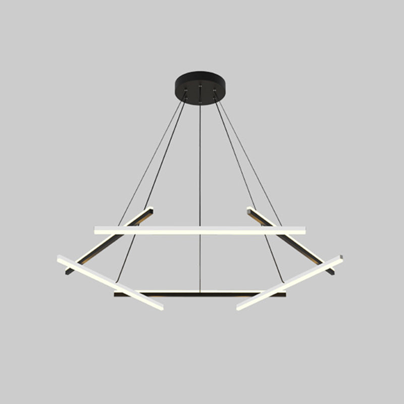Simple Metal Suspension Light Modern-Style LED Pendant Lighting Fixture