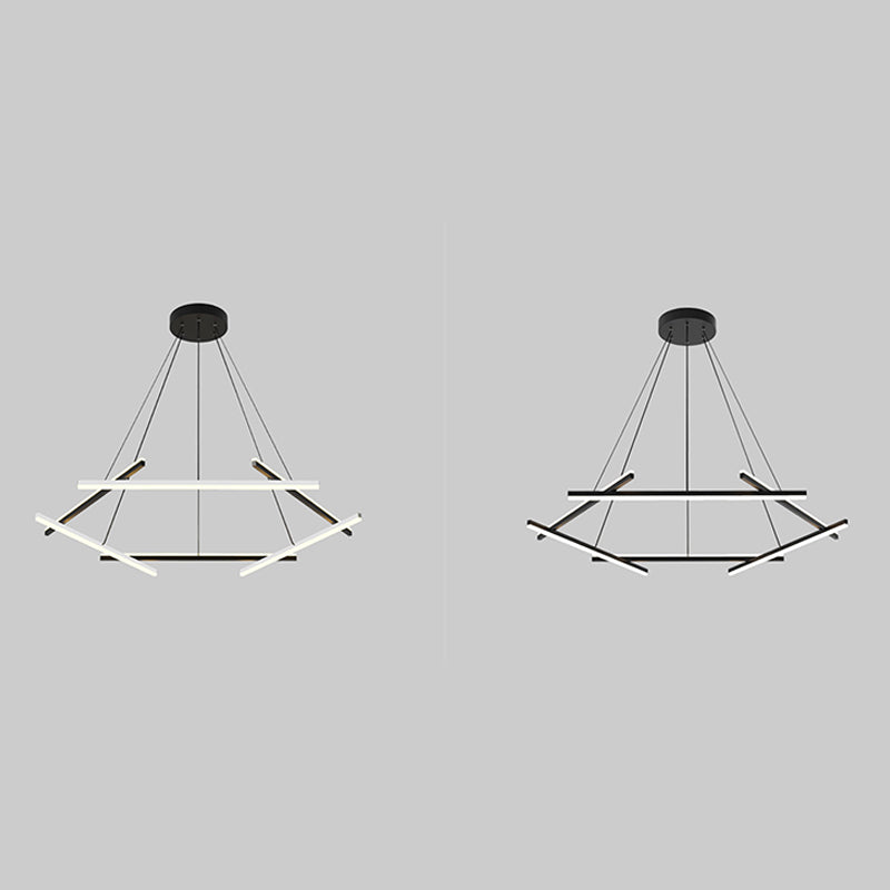 Simple Metal Suspension Light Modern-Style LED Pendant Lighting Fixture