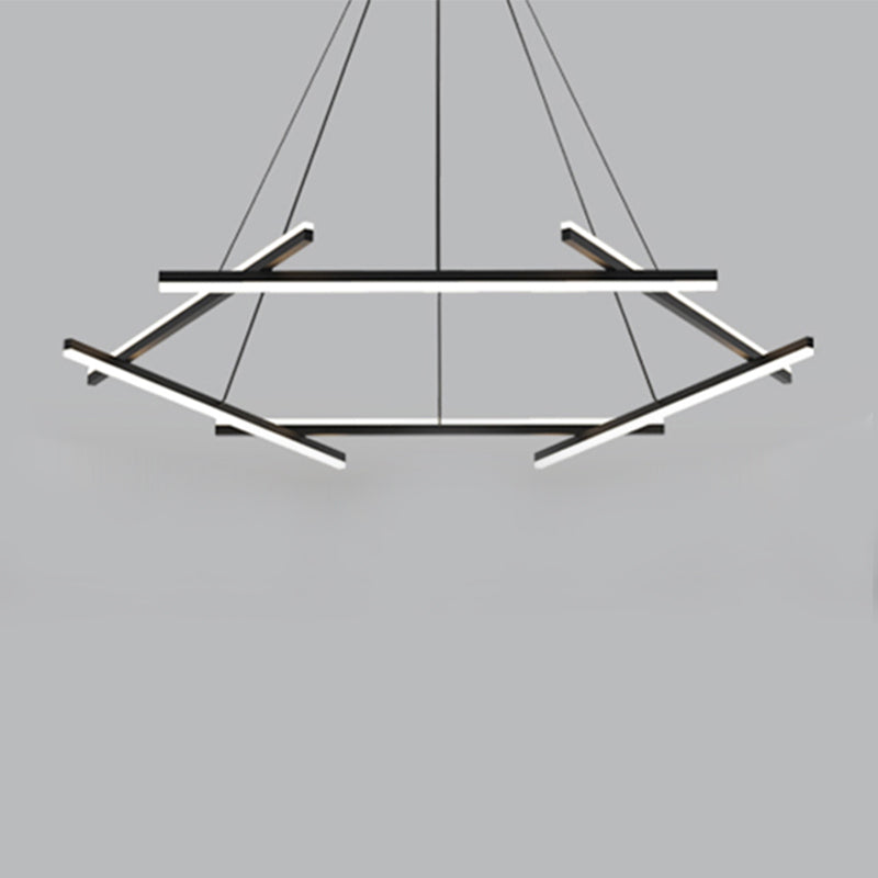 Simple Metal Suspension Light Modern-Style LED Pendant Lighting Fixture