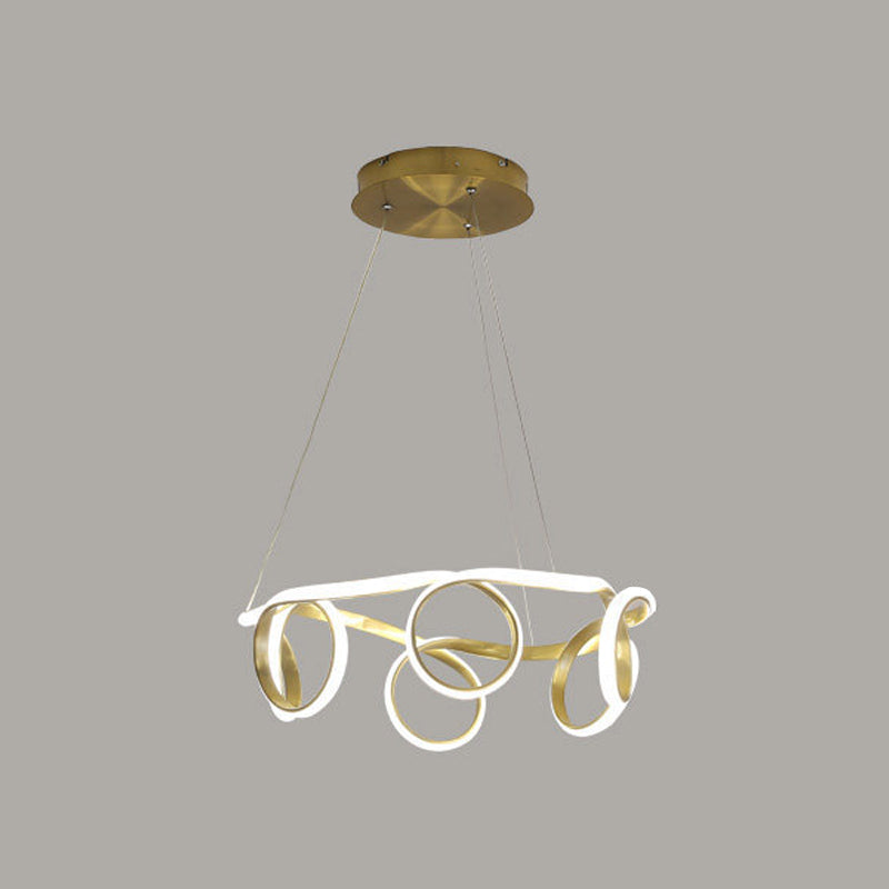 Verdrehung der Streifenform Hängnisbeleuchtung Moderne LED -Metallhängelampe