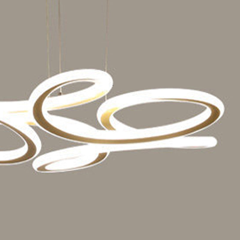 Verdrehung der Streifenform Hängnisbeleuchtung Moderne LED -Metallhängelampe