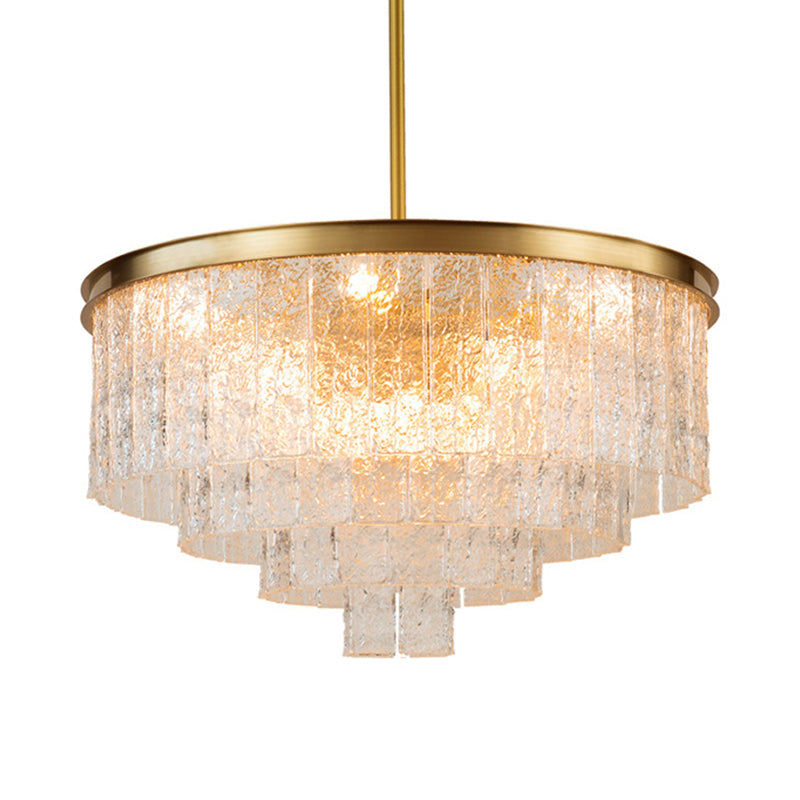 Luz de lámpara de múltiples niveles contemporáneas lámparas de araña colgantes de vidrio para cafetería