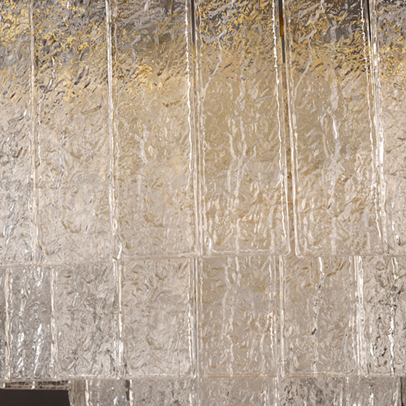 Luz de lámpara de múltiples niveles contemporáneas lámparas de araña colgantes de vidrio para cafetería