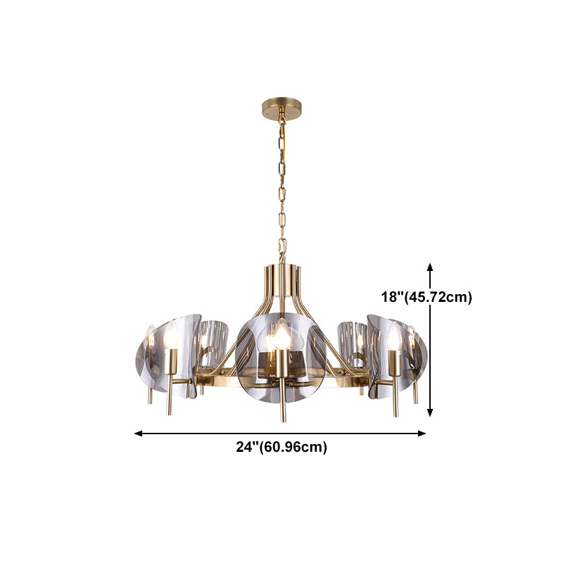 Glass Shade Chandelier Lighting Fixture Modern Chandelier Pendant Light for Sitting Room