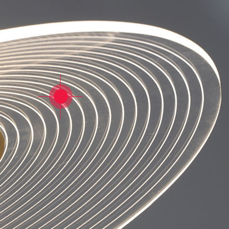 Soucoun volant à LED suspension de lampe suspendue minimaliste avec une teinte acrylique pour la salle à manger