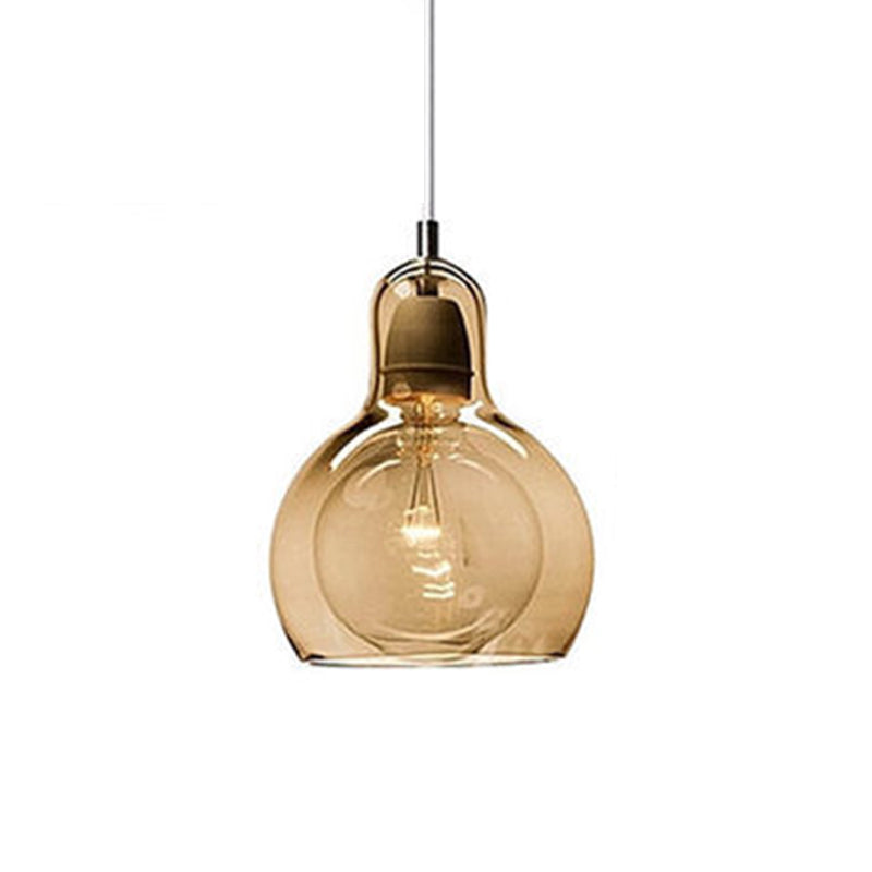 Pendre simple Light Modern Style Hanging Lightture avec une teinte en verre pour le salon