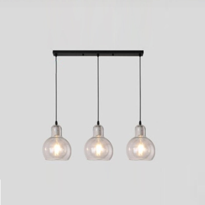 Pendre simple Light Modern Style Hanging Lightture avec une teinte en verre pour le salon