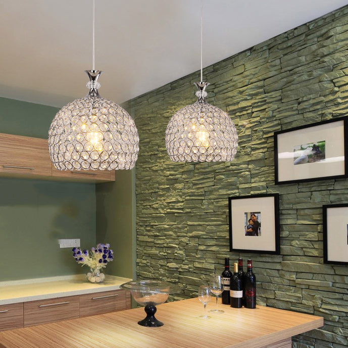 Luminaire suspendu moderniste à lampe en forme de dôme pour le couloir