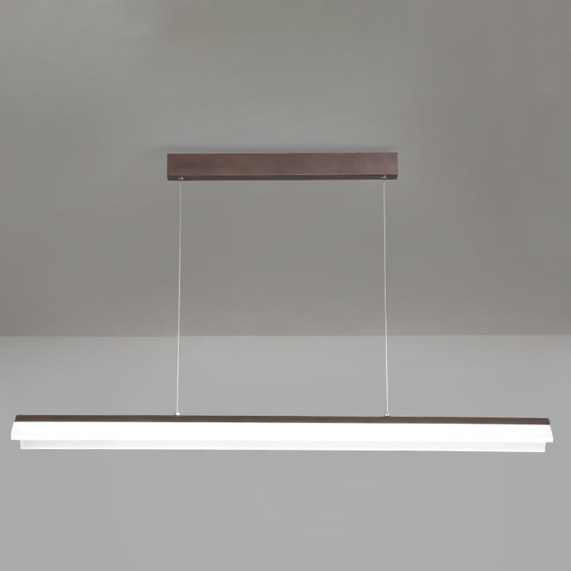 Éclairage de suspension en métal minimaliste en forme de bande LED Éclairage pour salle à manger