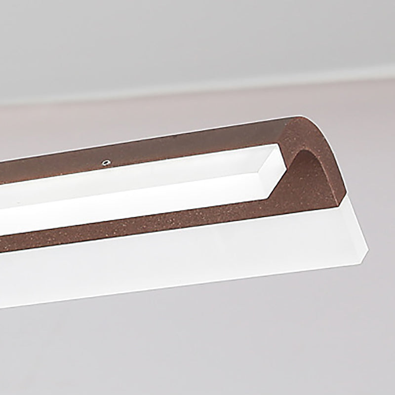 Éclairage de suspension en métal minimaliste en forme de bande LED Éclairage pour salle à manger